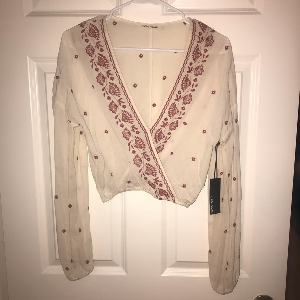 Boho crop top blouse - New with tags